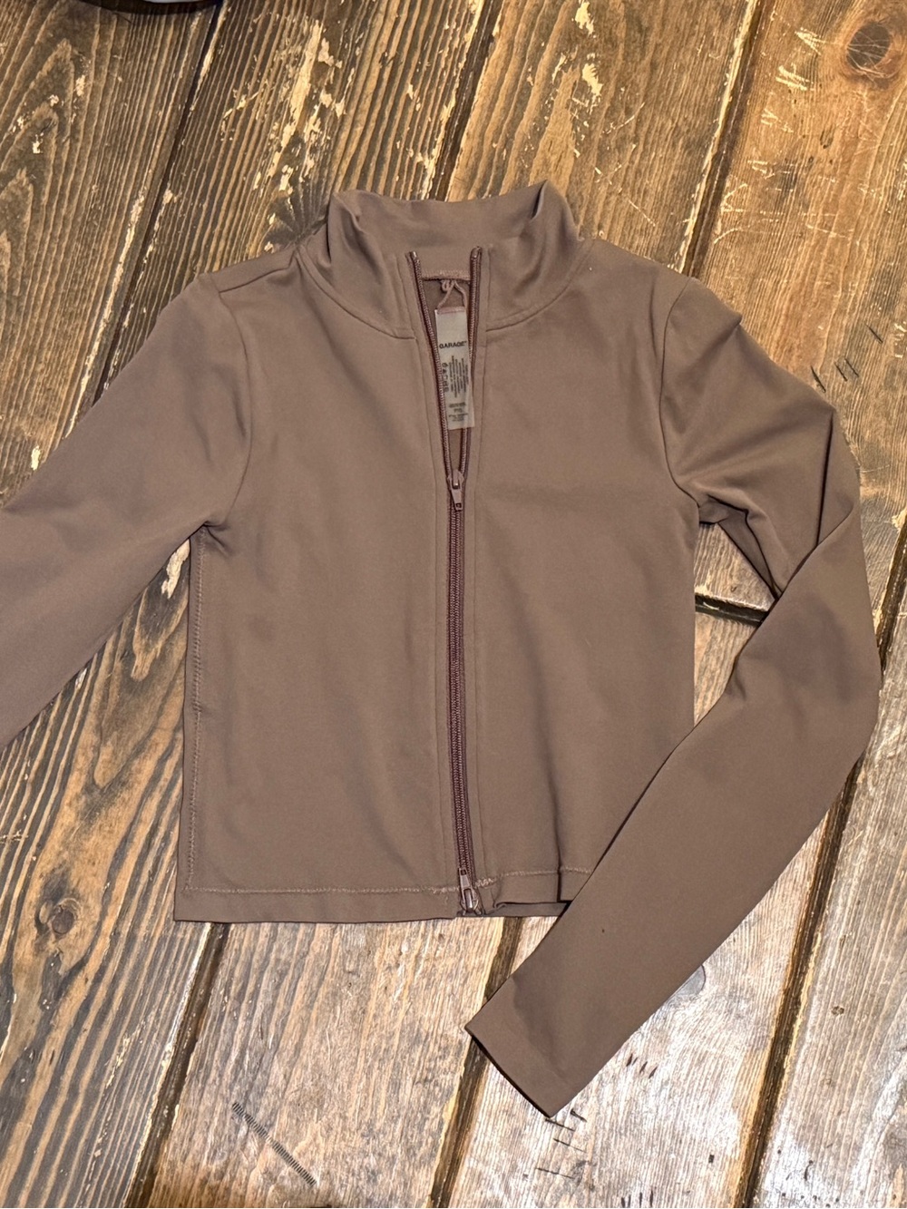 Garage Brown Zip-Up
